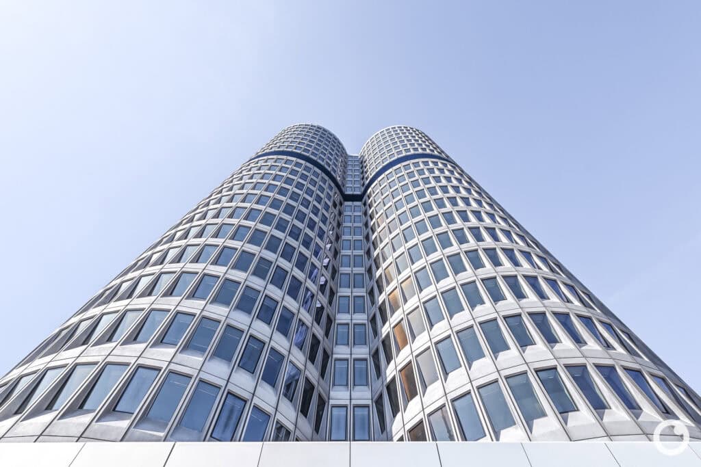 Außenansicht des BMW Museums in München, Bauherr BMW Group, Architekt Karl Schwanzer, 1973. Foto: Bertrand Weiss, weissfotografie.com
