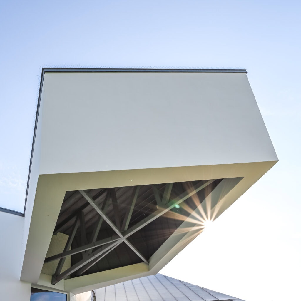 Außenansicht des Vitra Design Museums in Weil am Rhein, Bauherr Vitra AG, Architekt Frank Gehry, 1989. Foto: Bertrand Weiss, weissfotografie.com