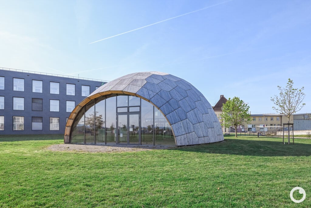Forschungszentrum Technische Universität Freiburg in Freiburg, ArGe Architekten, 2017. Foto: Bertrand Weiss, weissfotografie.com